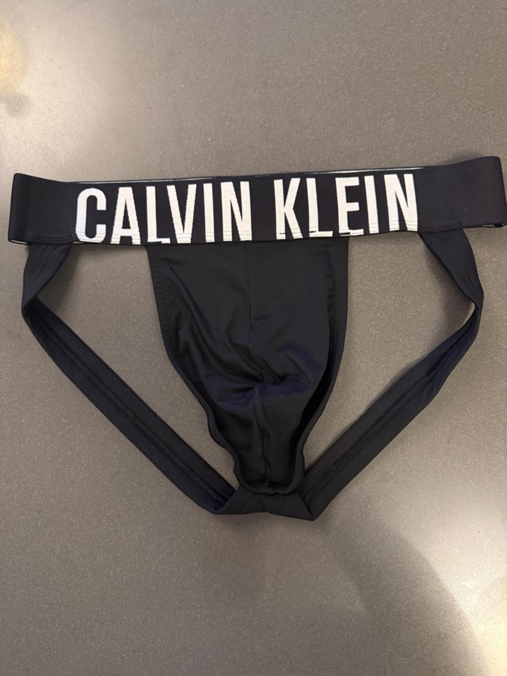 New Calvin Klein Black Jockstrap. Intense Power. Microfiber.